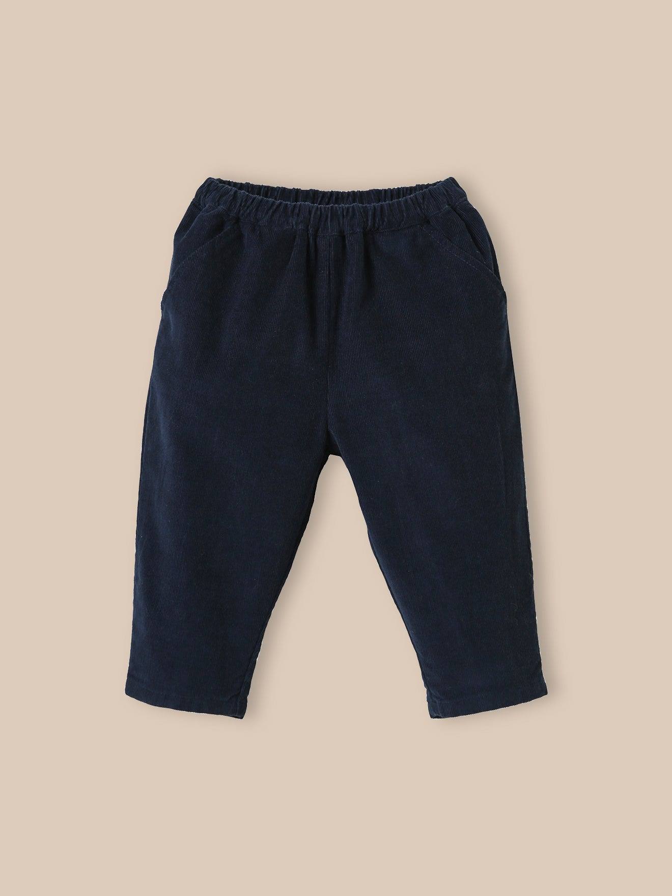 Pantalon Bébé En Velours Marine