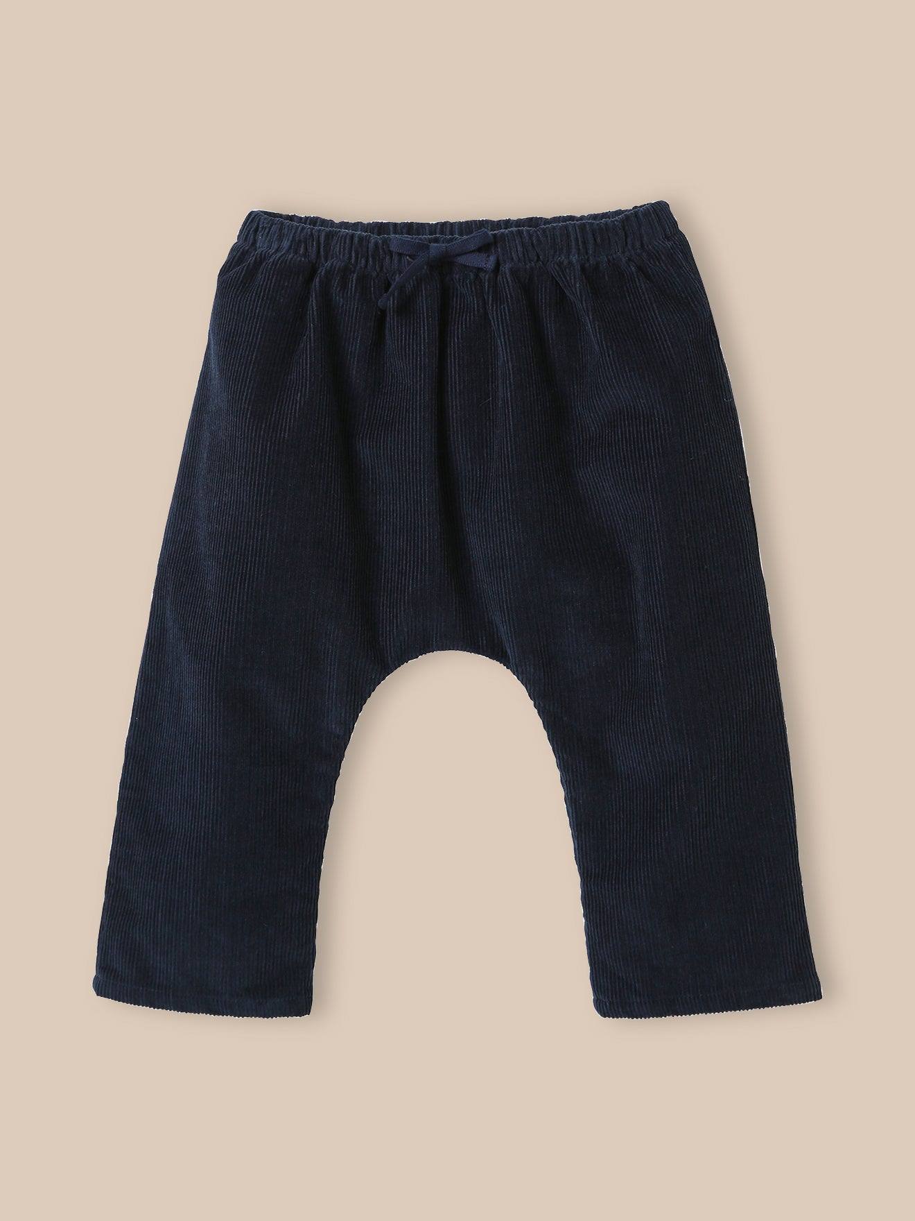 Pantalon Sarouel En Velours Bébé Marine