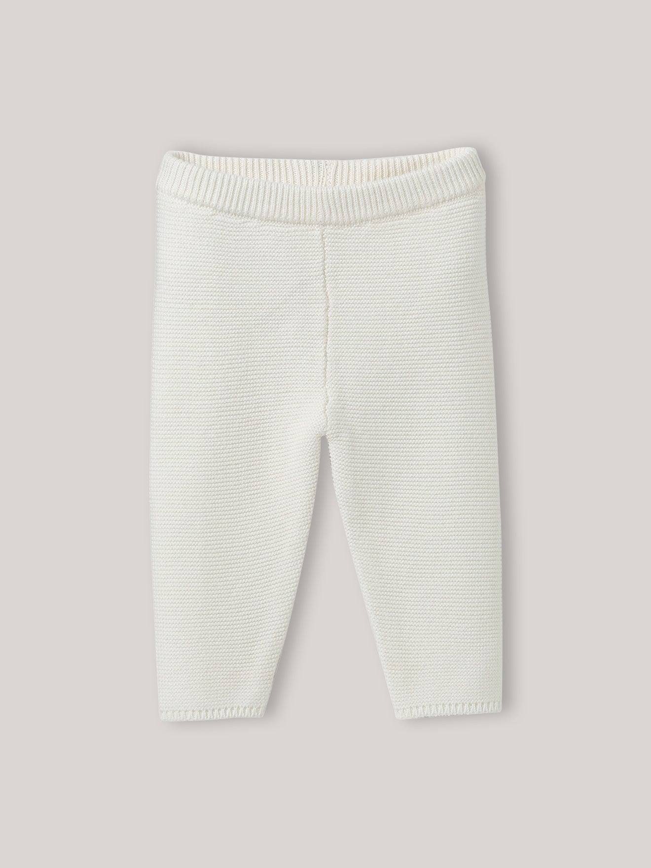 Legging Bébé En Coton Biologique Et Laine Ecru