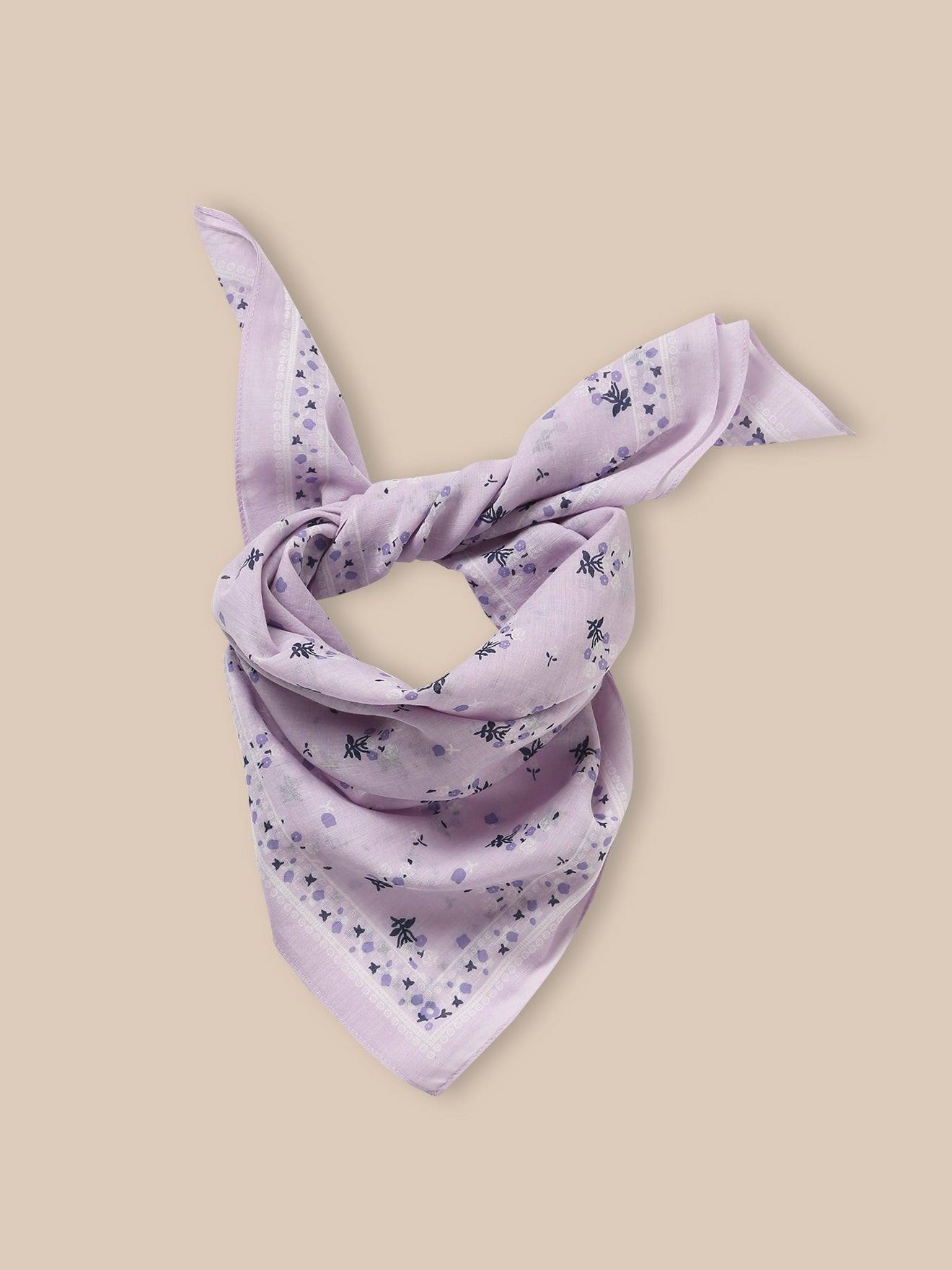 Foulard Imprimé Bouquet Fille Lilas