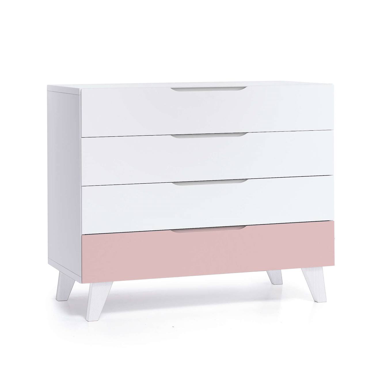 Commode Pour Enfants (4 Tiroirs) Rose