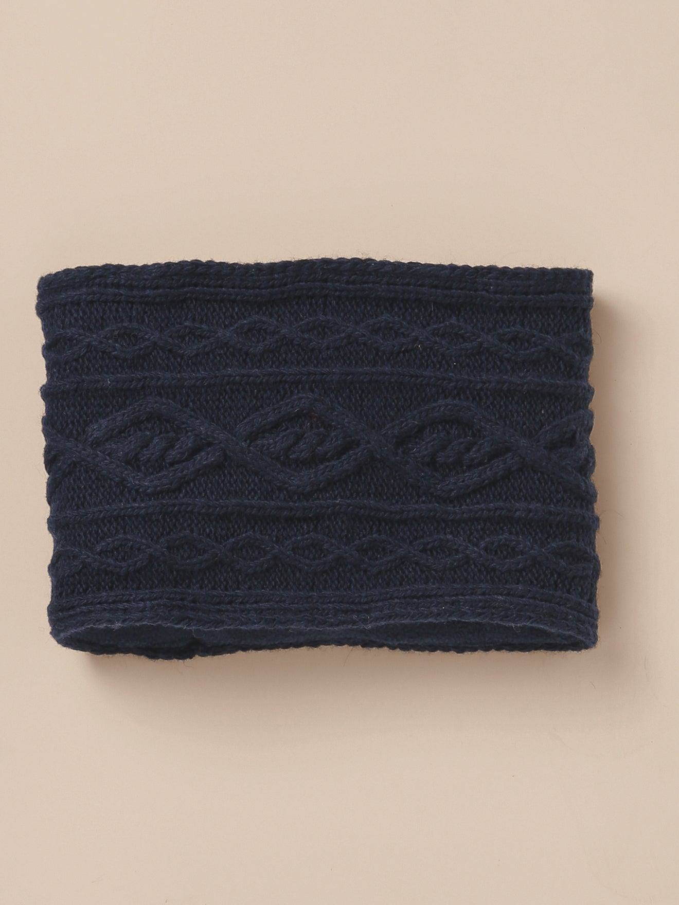 Snood Torsadé Doublé Polaire Bébé Marine