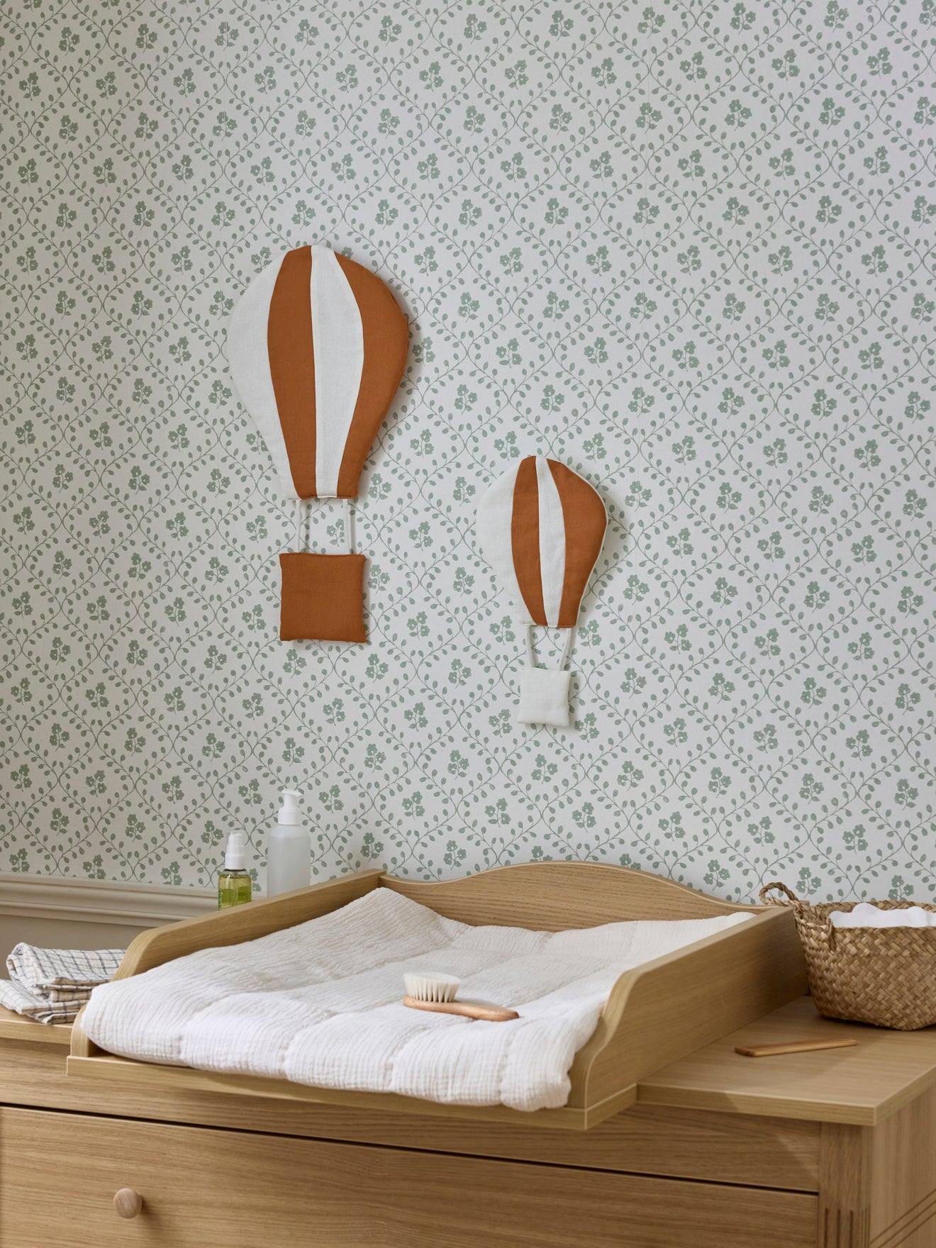 Déco Murale Montgolfière En Tissu Par Lot De 2 Caramel