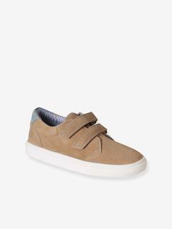 Chaussures-Chaussures garçon 23-38-Baskets, tennis-Baskets enfant garçon en cuir à scratchs
