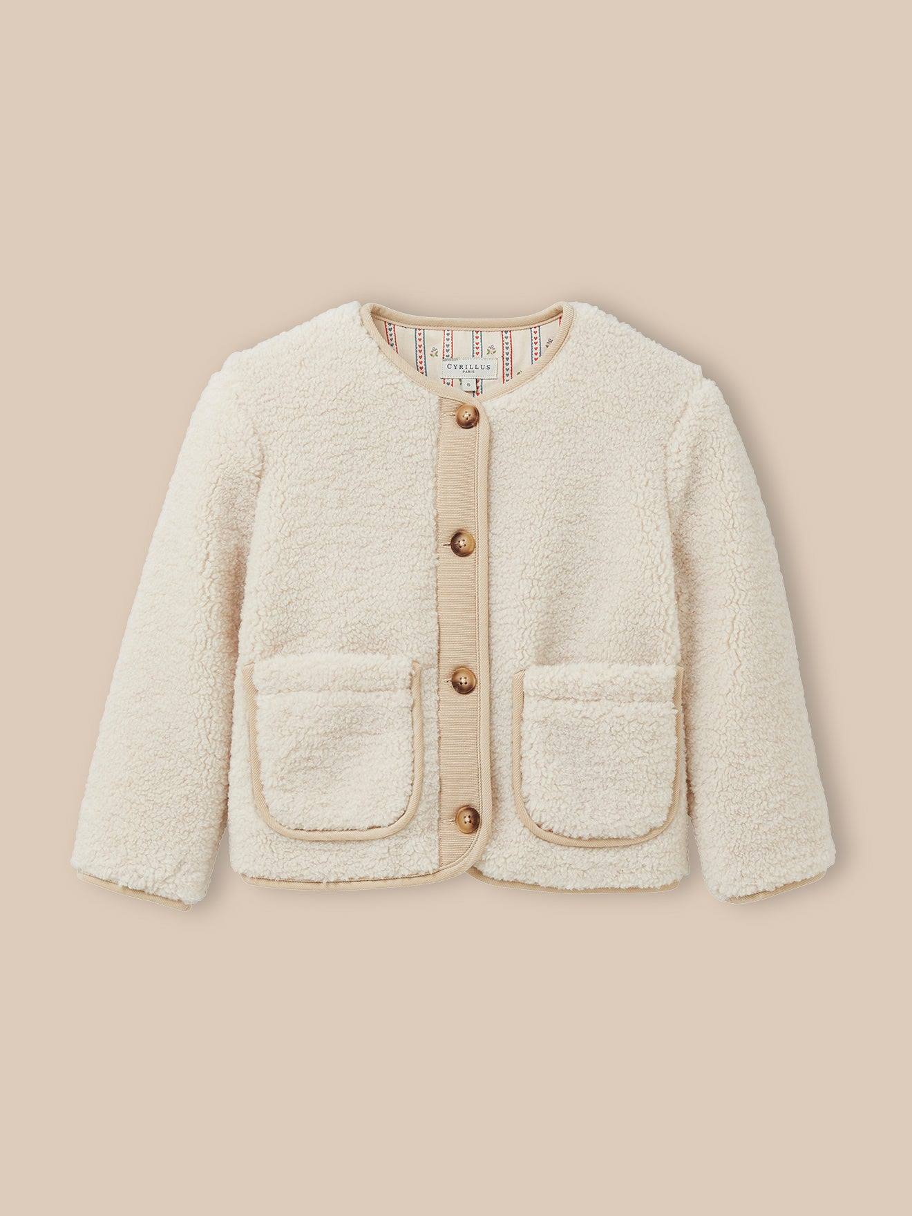Veste En Sherpa Fille Ecru