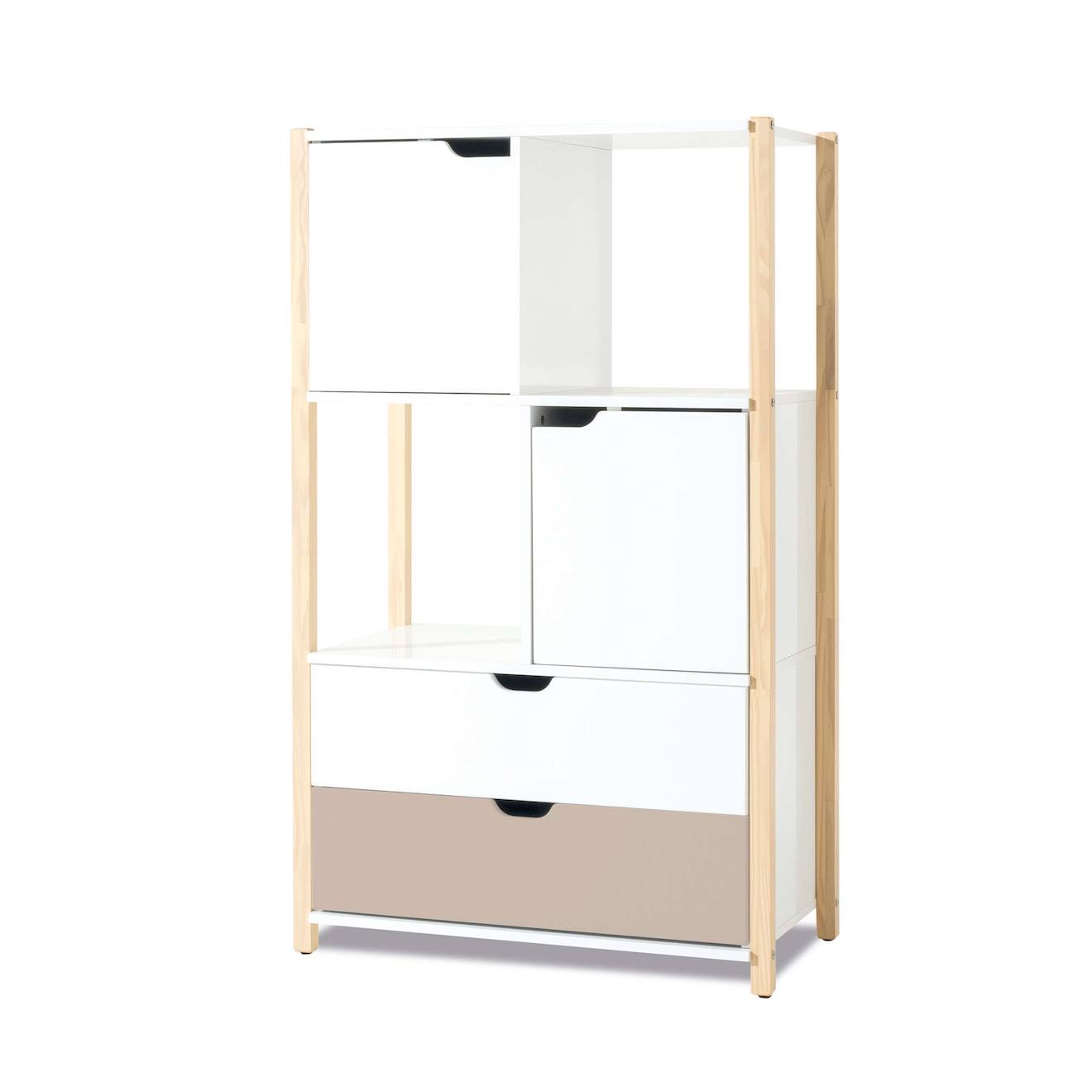 Armoire D'enfant Montessori (portes Et Tiroirs) Beige