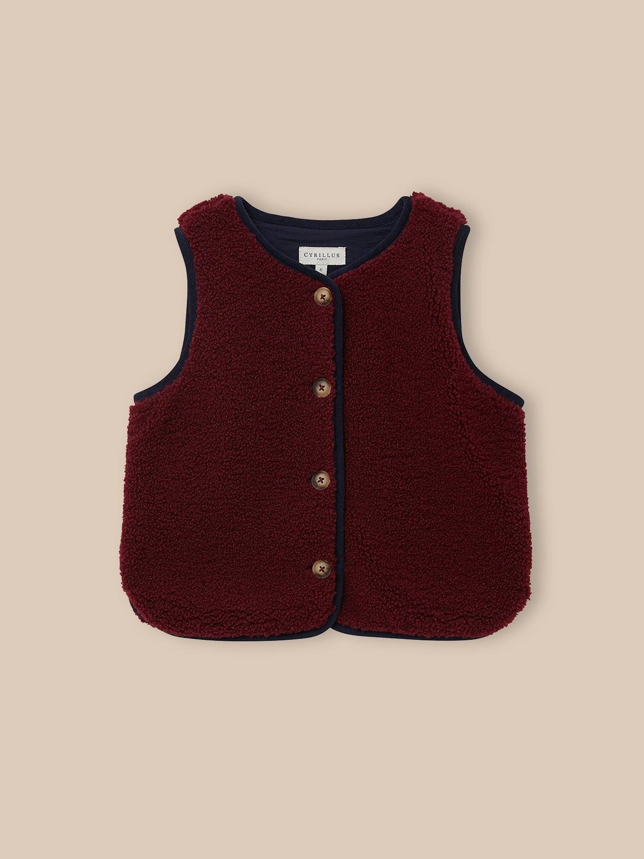 Veste En Sherpa - Collection Junior Bordeaux