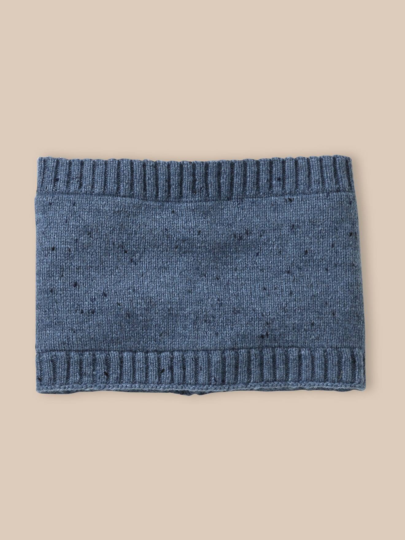 Snood Tube Laine Garçon Bleu Grise