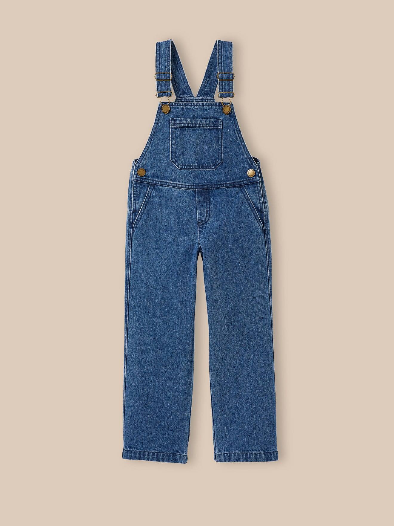 Salopette Fille En Denim Denim Stone