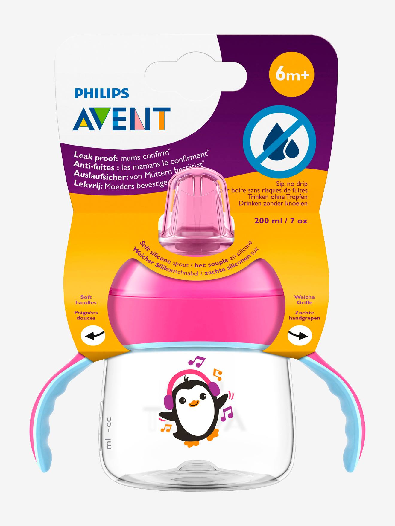 Avent Premium Tasse A Bec 0 Ml 6 M Bleu Pingouin Tasses D Apprentissage Bebe Puericulture