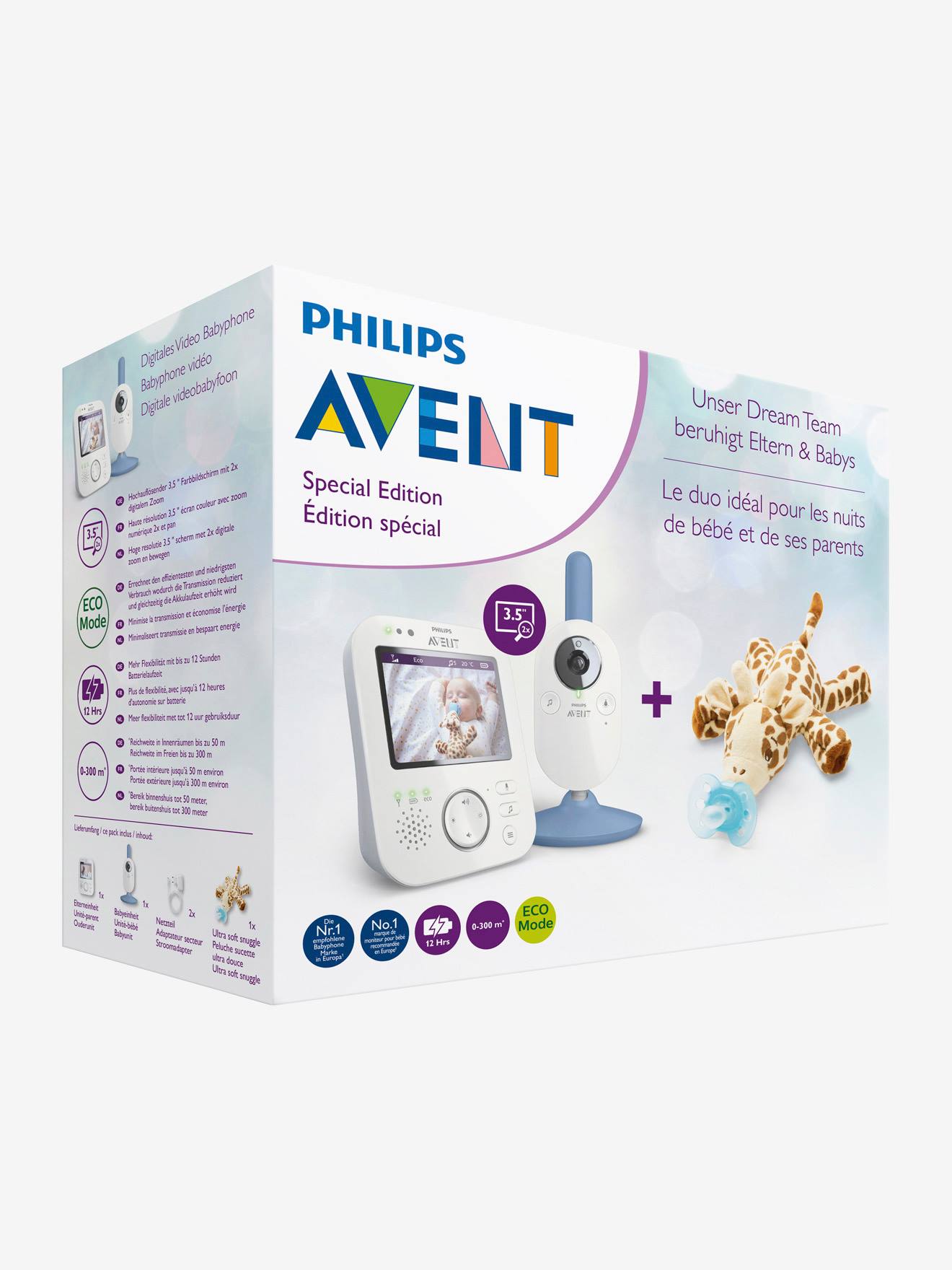 Ecoute Bebe Scd845 26 Philips Avent Peluche Sucette Girafe