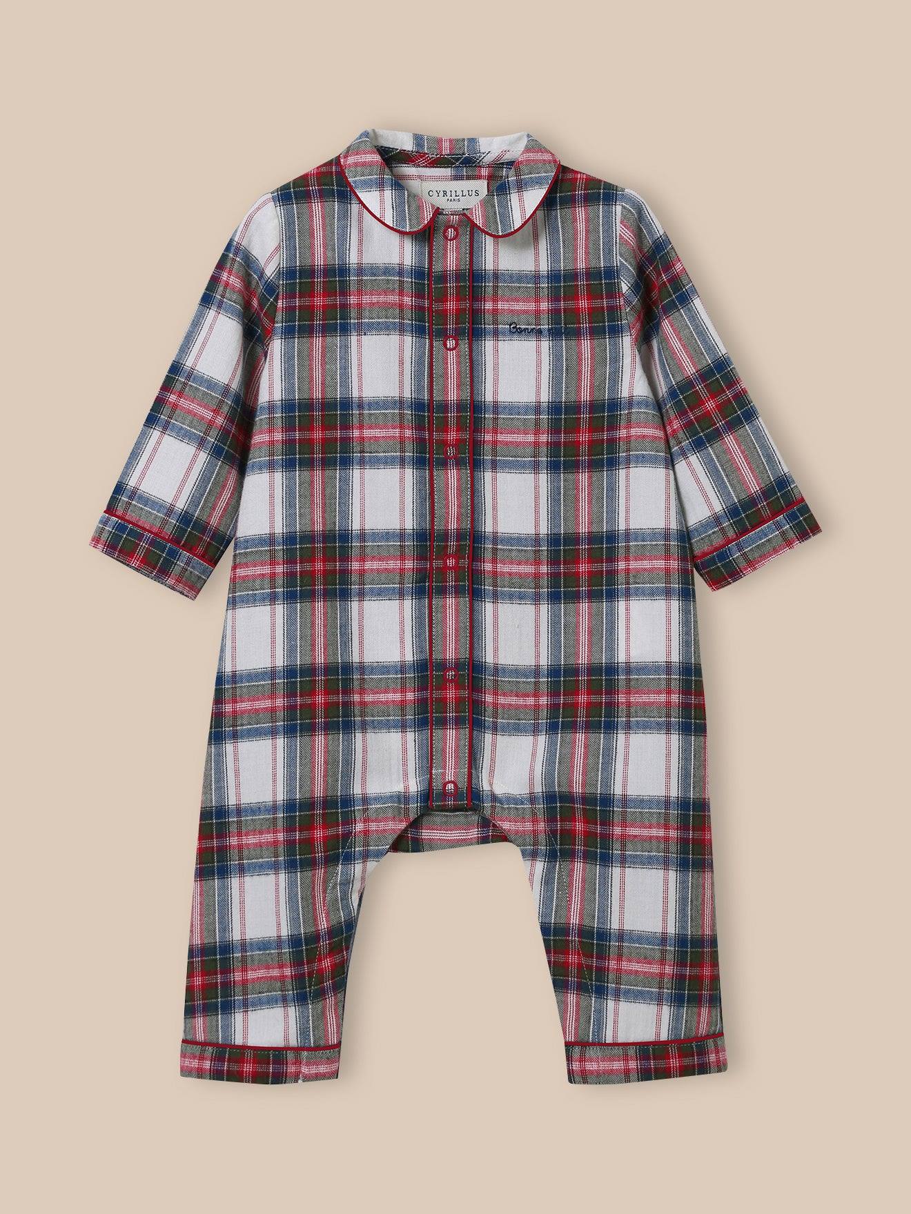 Pyjama Chaud Bébé Carreaux Noel