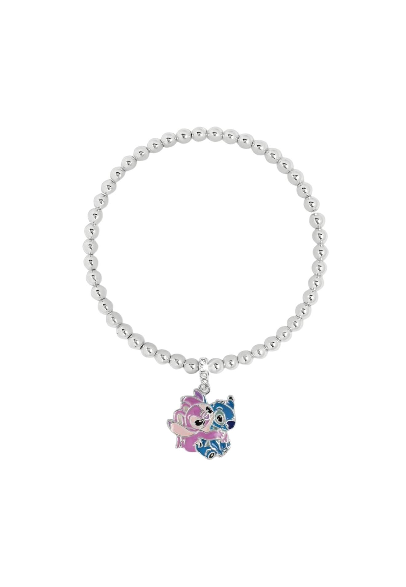 Bracelet Extensible Avec Pendentifs Stitch & Angel Rose