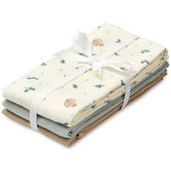 -Lot de 3 langes en mousseline mix blueberries
