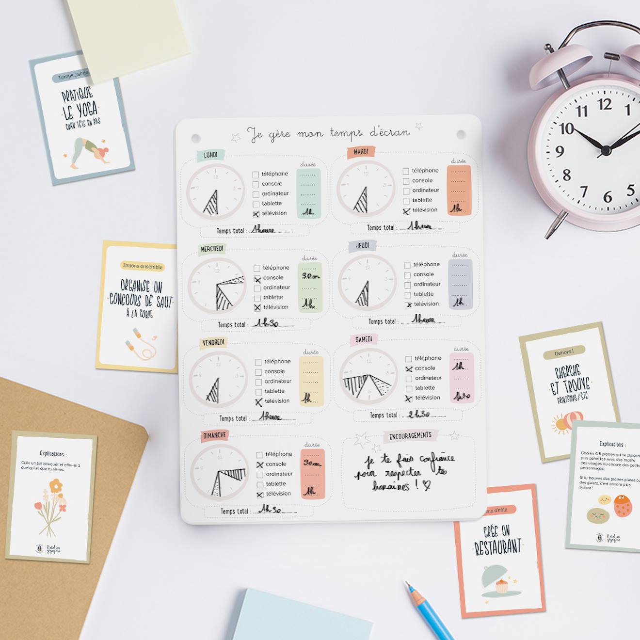 Mon Temps D’écran – 30 Activités Blanc