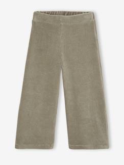 Pantalon fille large en velours   - vertbaudet enfant