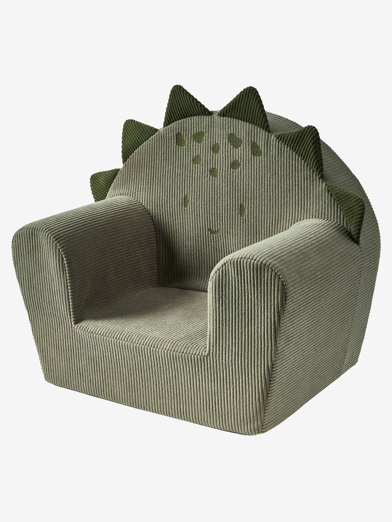 Fauteuil en mousse Dinosaure - personnalisable vert