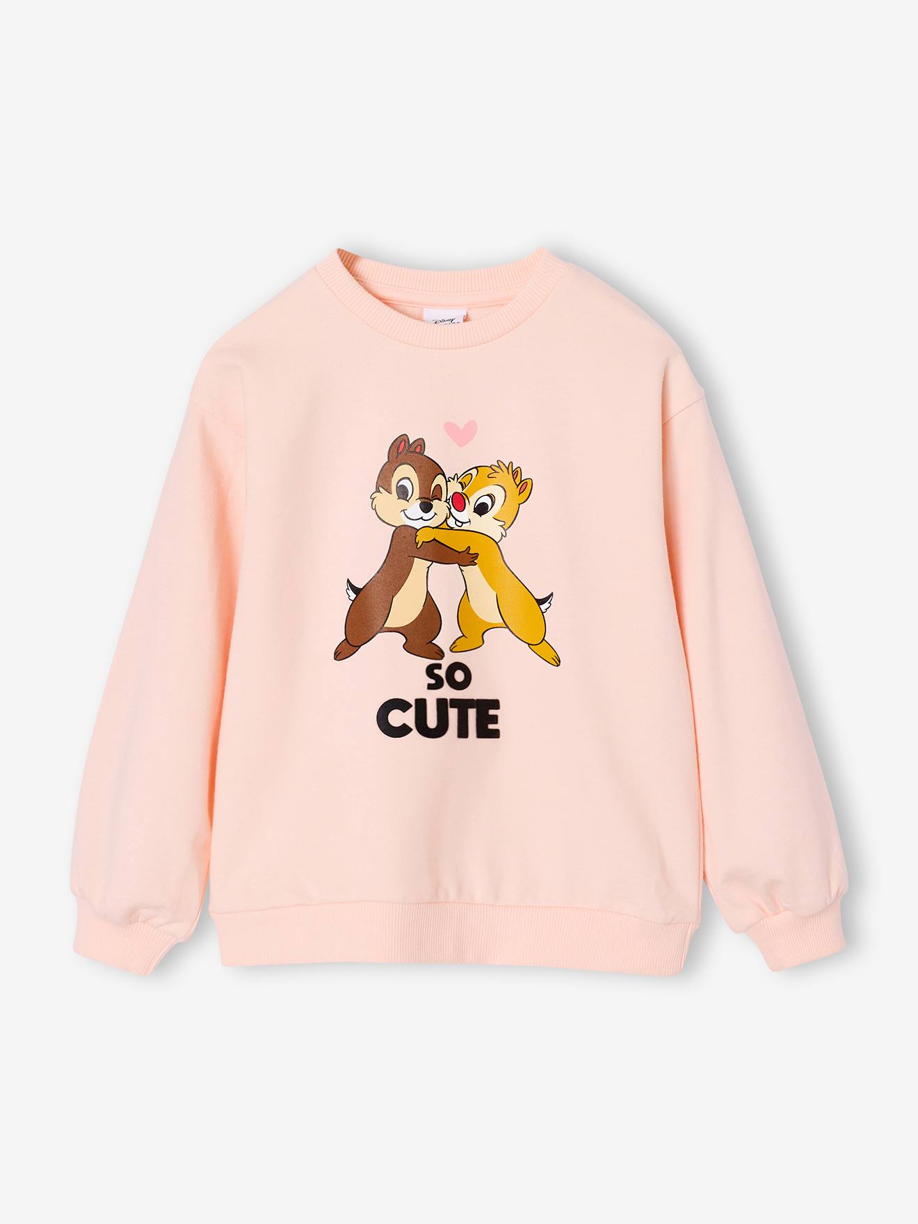Sweat fille Tic & Tac rose pâle