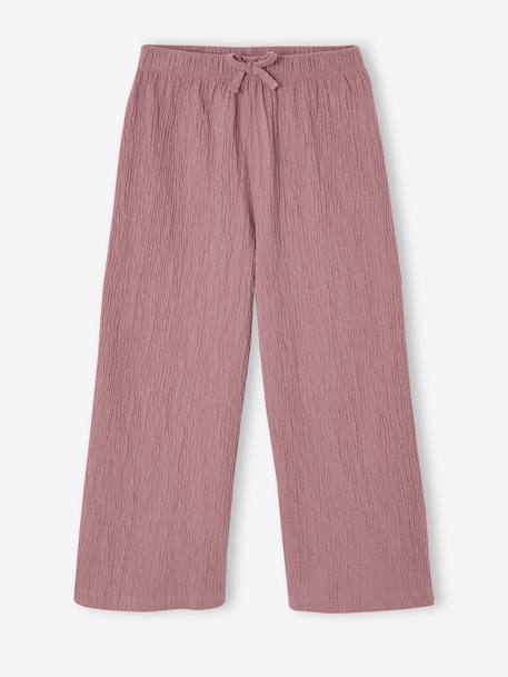 Pantalon fille legging large blanc imprimé+corail+mauve+vert sauge 7 - vertbaudet enfant 
