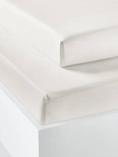 Linge de maison et décoration-Linge de lit enfant-Lot de 2 draps-housses enfant en coton recyclé
