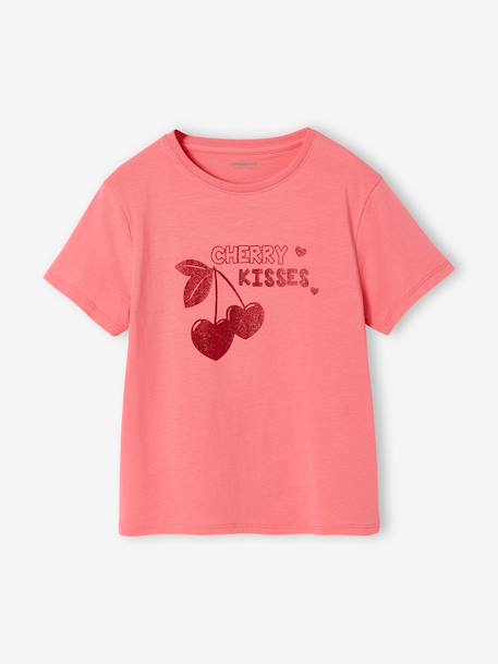 Fille-T-shirt, sous-pull-T-shirt-Tee-shirt fille imprimé manches courtes