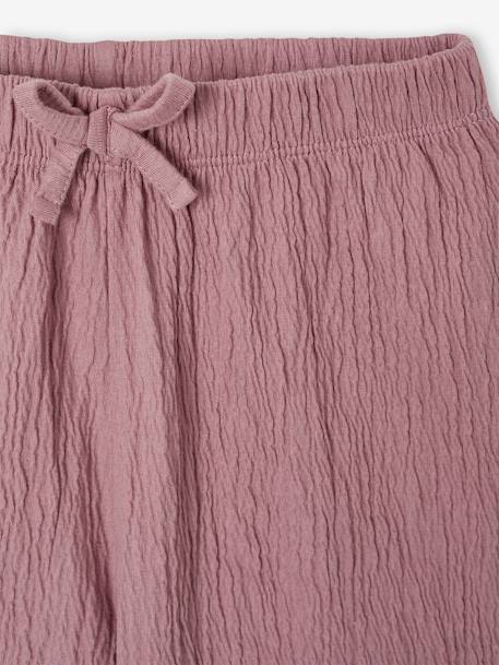 Pantalon fille legging large blanc imprimé+corail+mauve+vert sauge 9 - vertbaudet enfant 
