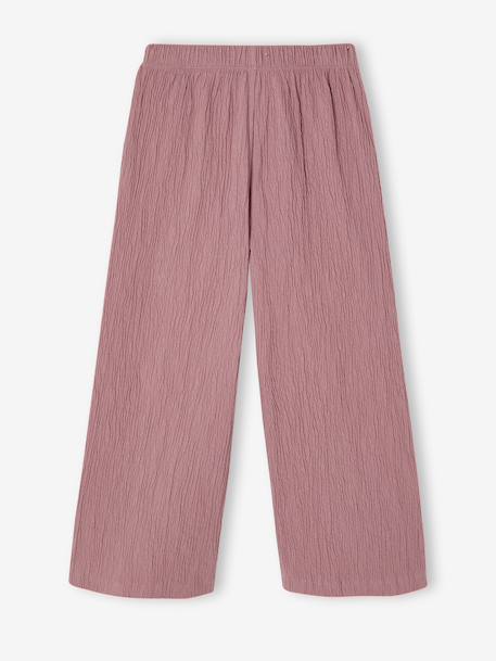 Pantalon fille legging large blanc imprimé+corail+mauve+vert sauge 8 - vertbaudet enfant 