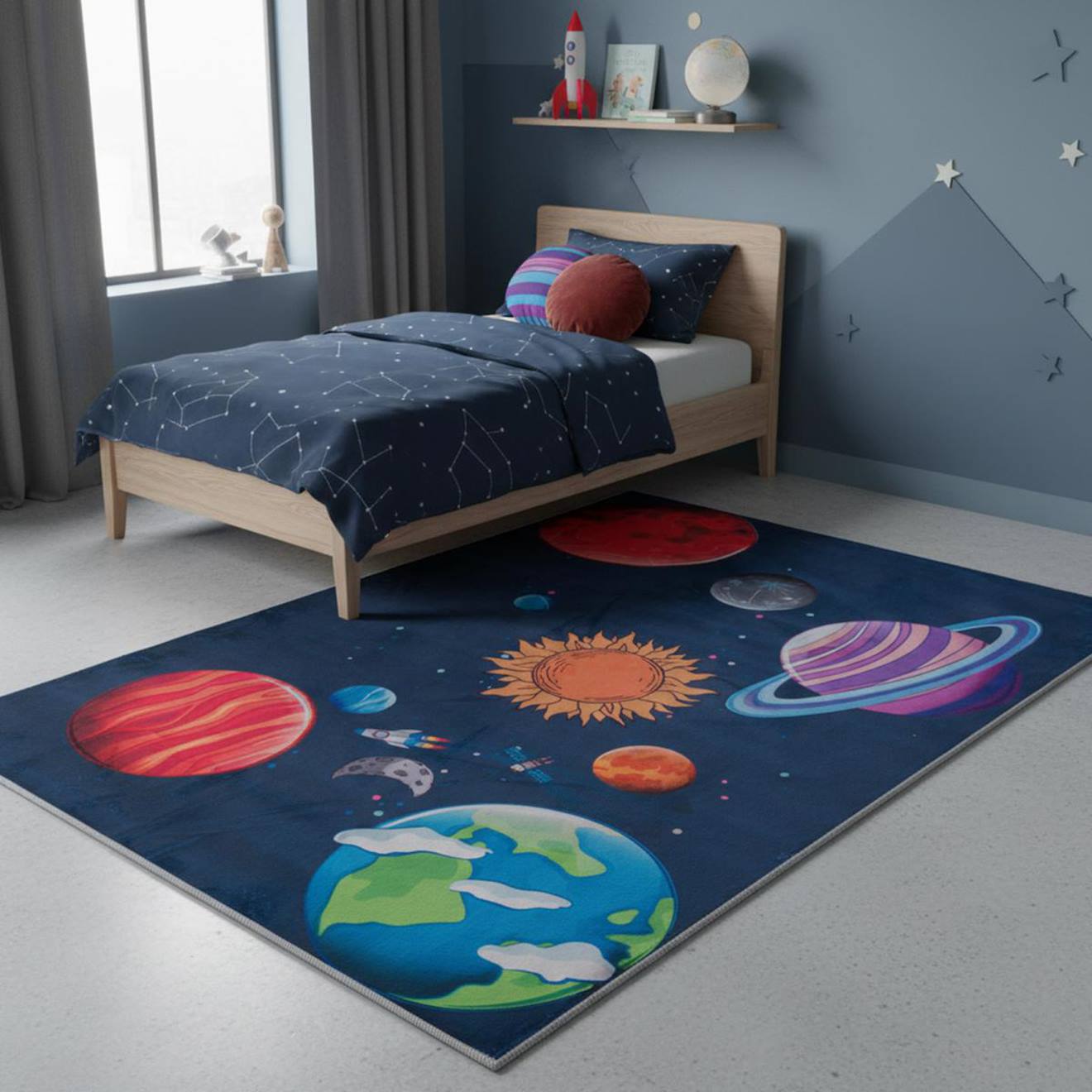 Tapis Enfant 6tem Très Doux Bleu