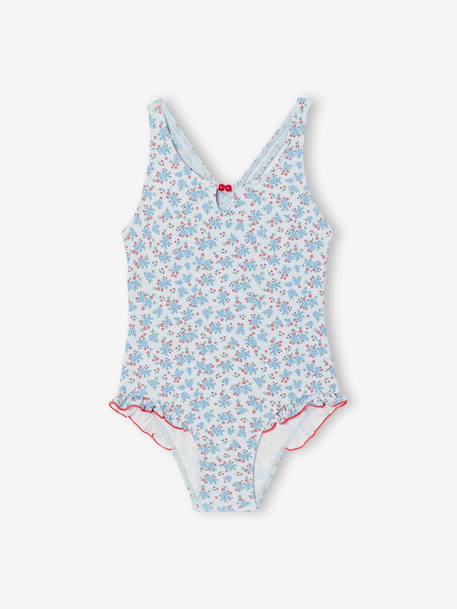 Maillot de bain 1 pièce fille bleu ciel 2 - vertbaudet enfant 