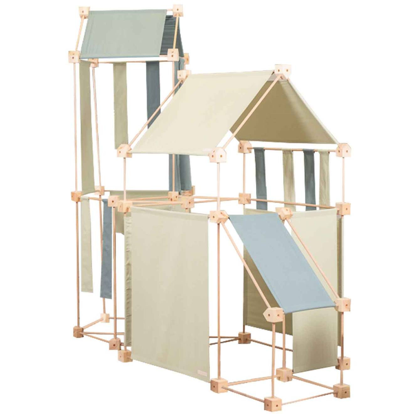 Jeu De Construction En Tissu Bio 150 Pces Vert