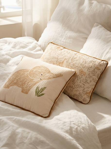 Vertbaudet - Lot 2 coussins BABYLON en gaze de coton beige