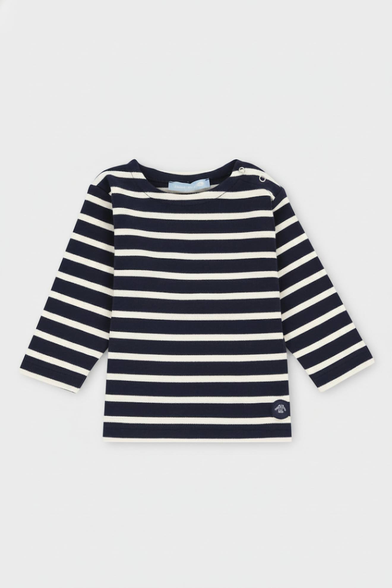 Marinière Col Bateau En Coton Loctudy Bébé Navire/nature