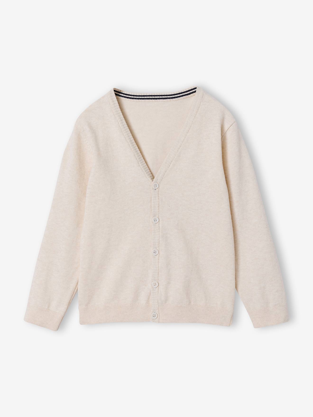 Gilet en maille col V BASICS blanc chin 14$