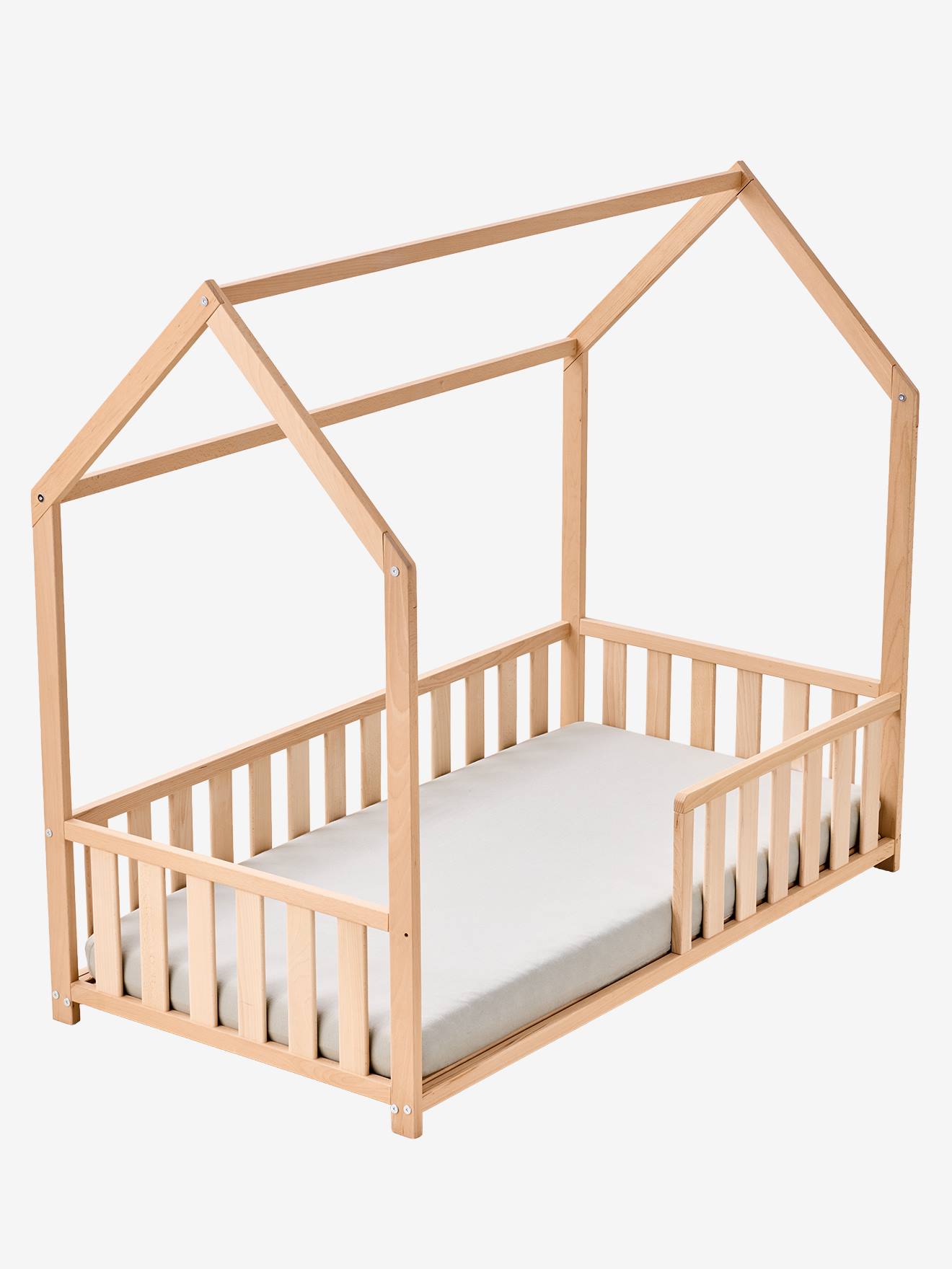 Lit enfant cabane 70x140 cm bois (Vertbaudet) - Image 2