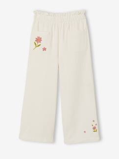 Pantalon fille large en gaze de  coton  - vertbaudet enfant