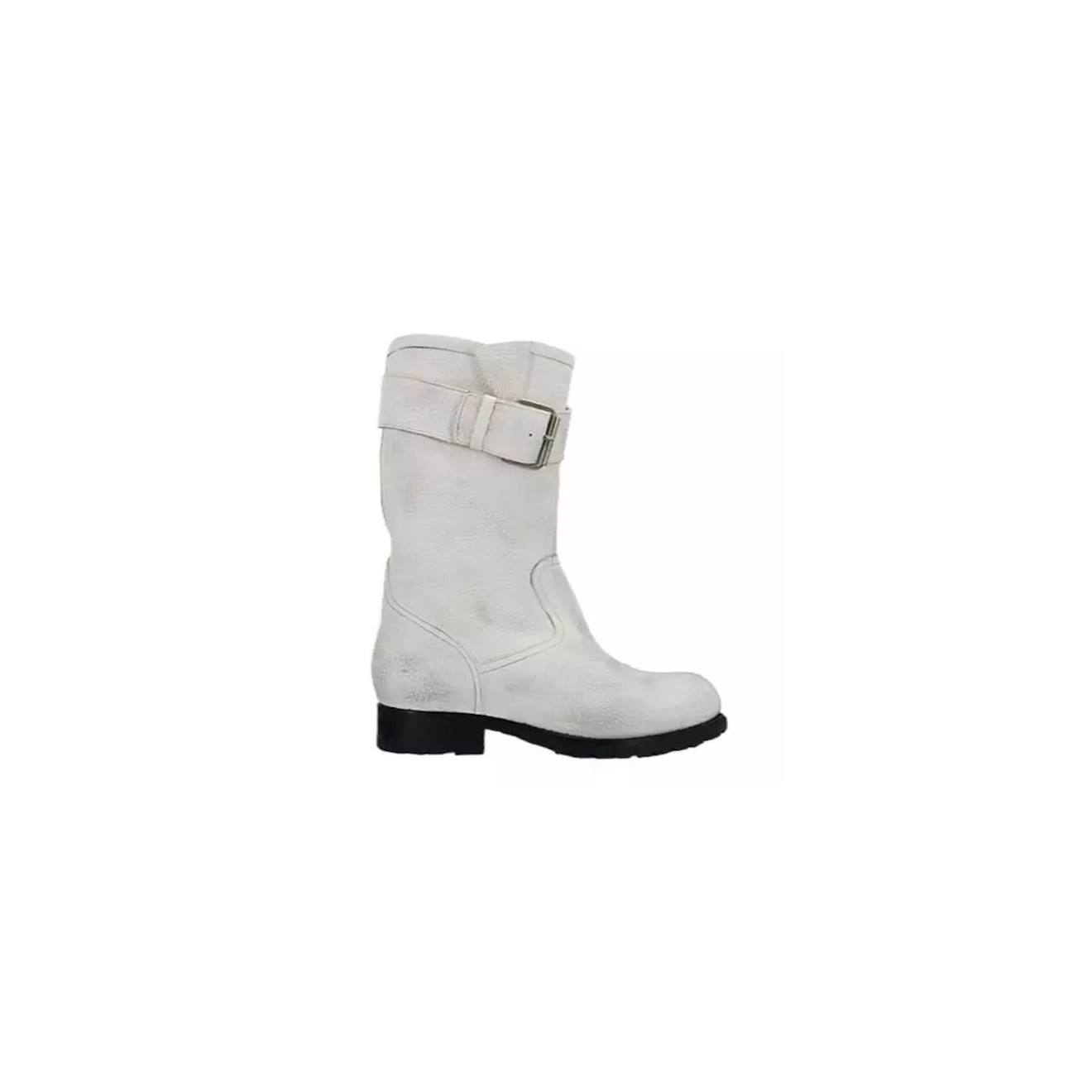 Bottes Cuir Bikeri Blanc