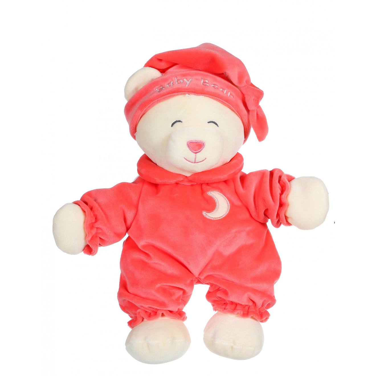 Peluche - Peluche Ourson Baby Bear Douceur Corail - 24 Cm Beige
