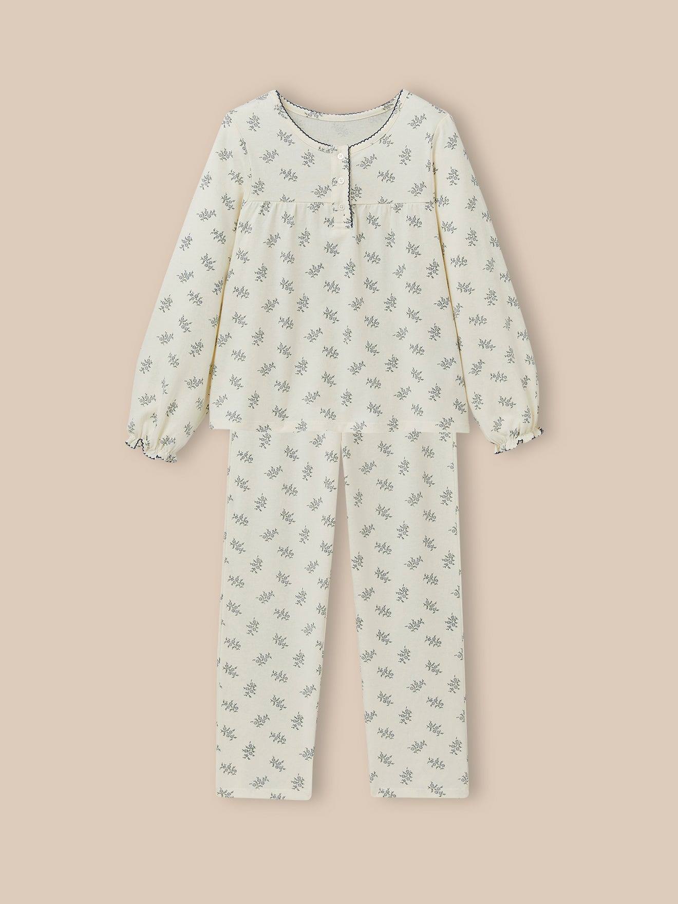 Pyjama Imprimé Suzanne Fille - Coton Biologique Imprimé Suzane