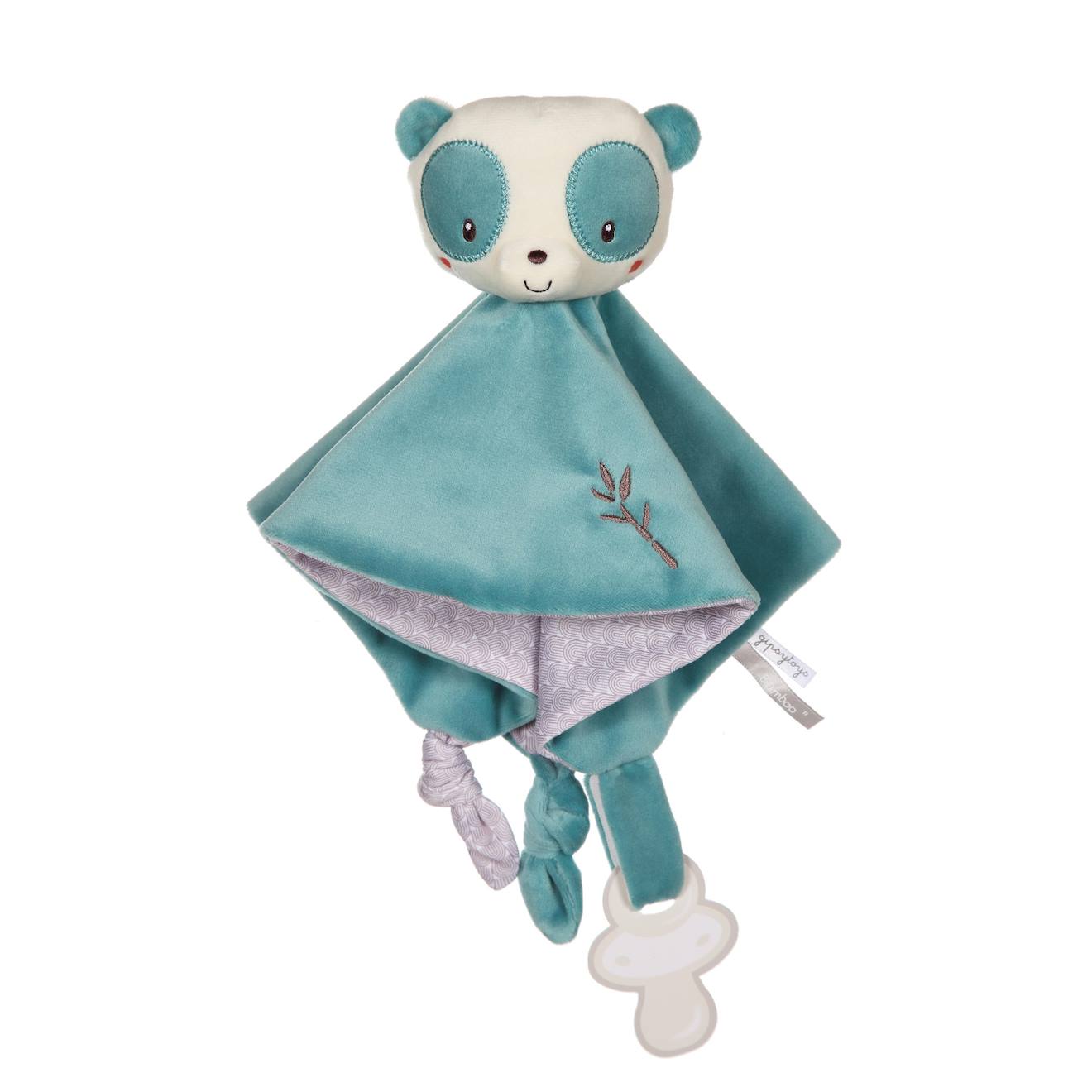 Carré Doudou Bamboo - Panda - 24 Cm S/carte Beige