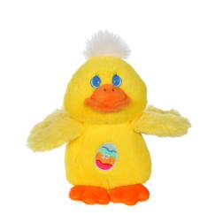 Jouet-Premier âge-Peluche - les amis de pâques sonores - canard jaune en peluche - 13 cm