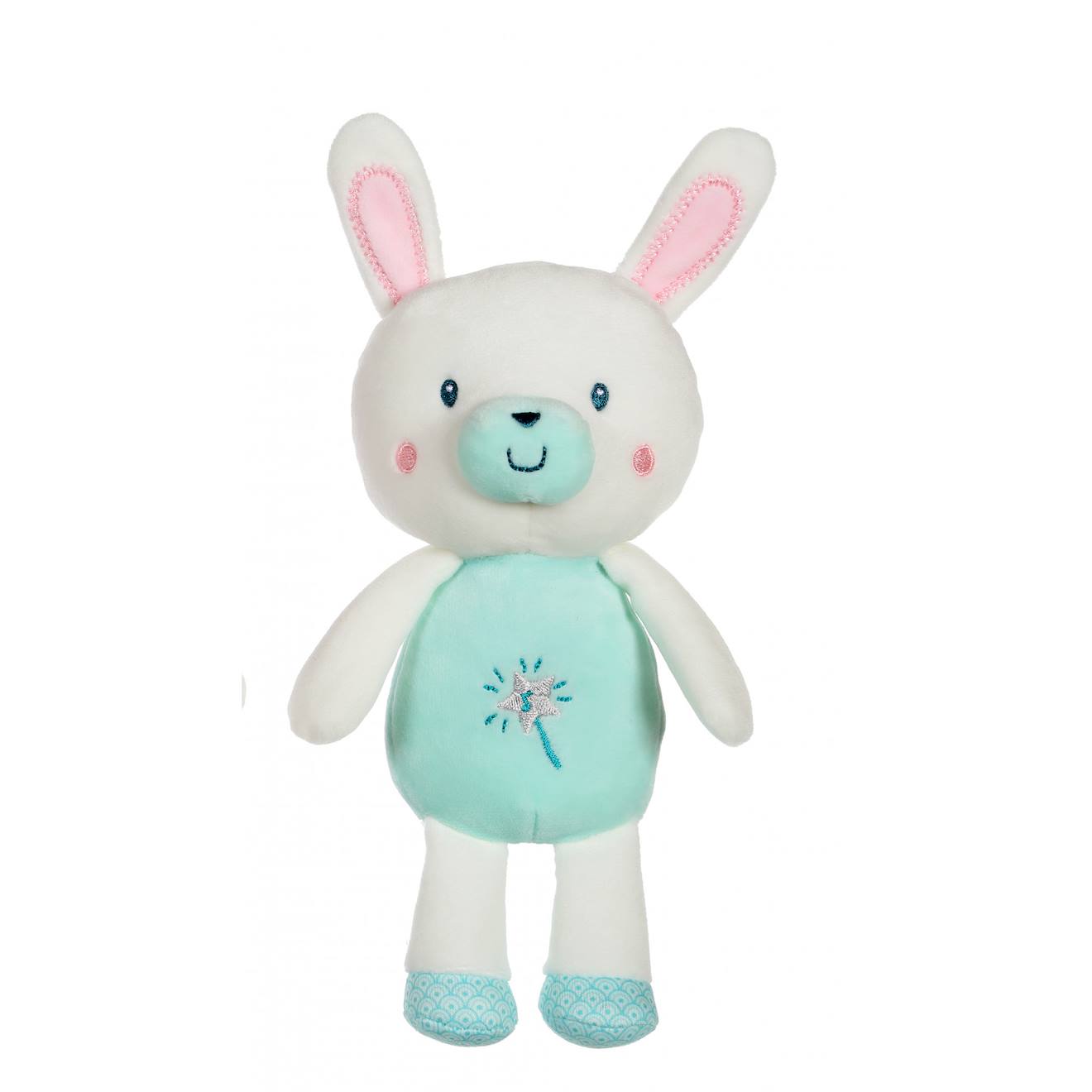 Peluche - Petits Musicaux Les Ptits Féeriques Lapin - 17 Cm Vert