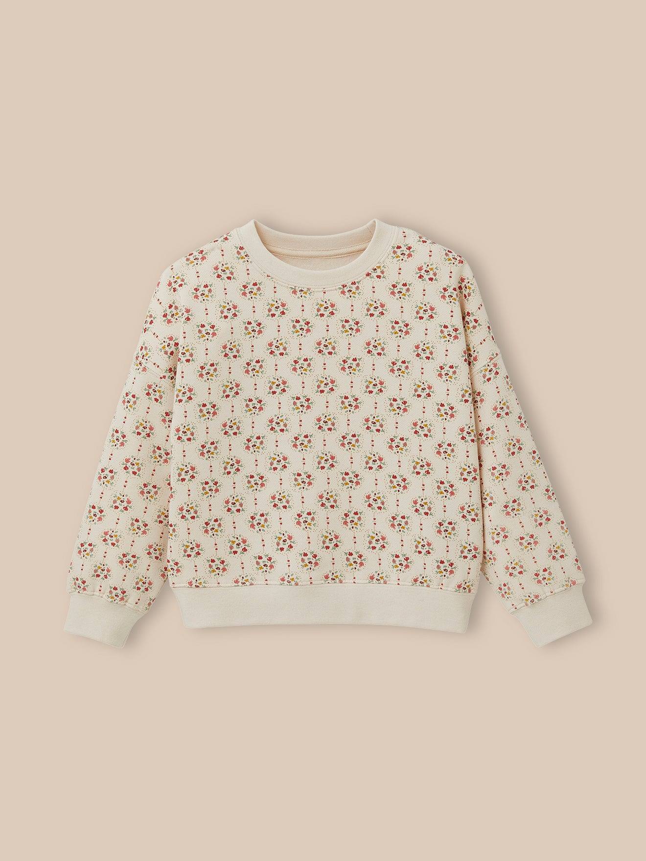 Sweat Fille Imprimé Charline - Coton Biologique Imprimé Charline