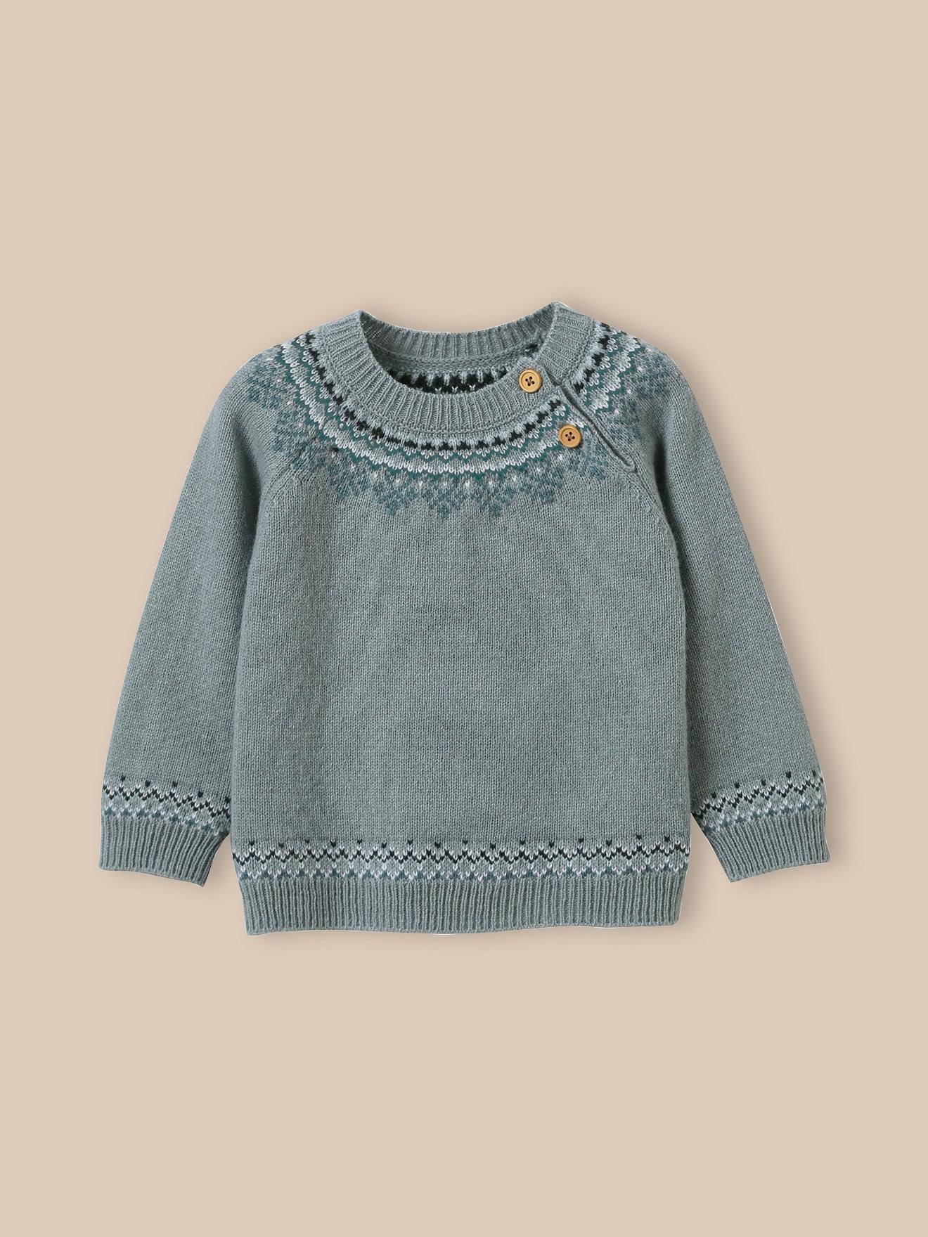 Pull En Lambswool Bébé Vert Doux