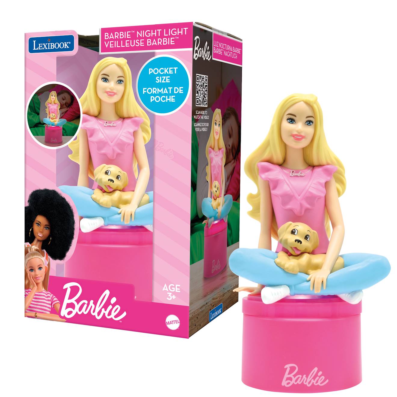 Veilleuse Barbie En 3d Avec Variation De Couleurs Rose Veilleuse Barbie En 3d Avec Variation De Couleurs Rose
