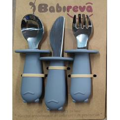 -Set de 3 couverts en inox