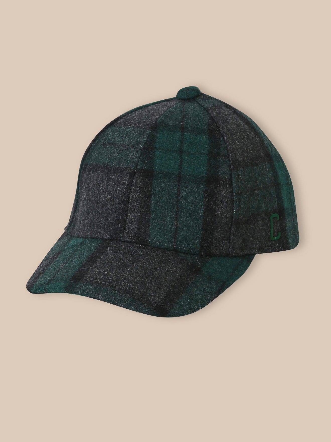 Casquette Laine À Carreaux Garçon Carreaux Vert