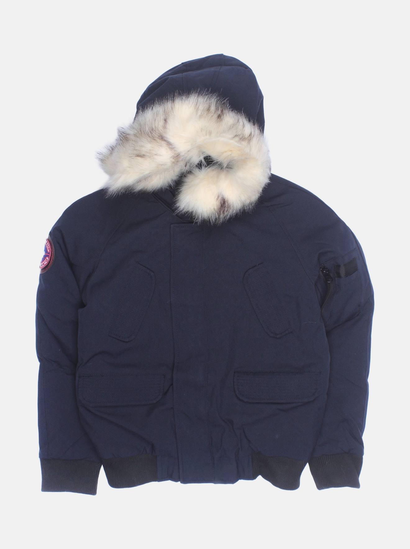 Blouson Fourrure Amovible Bleu Foncé