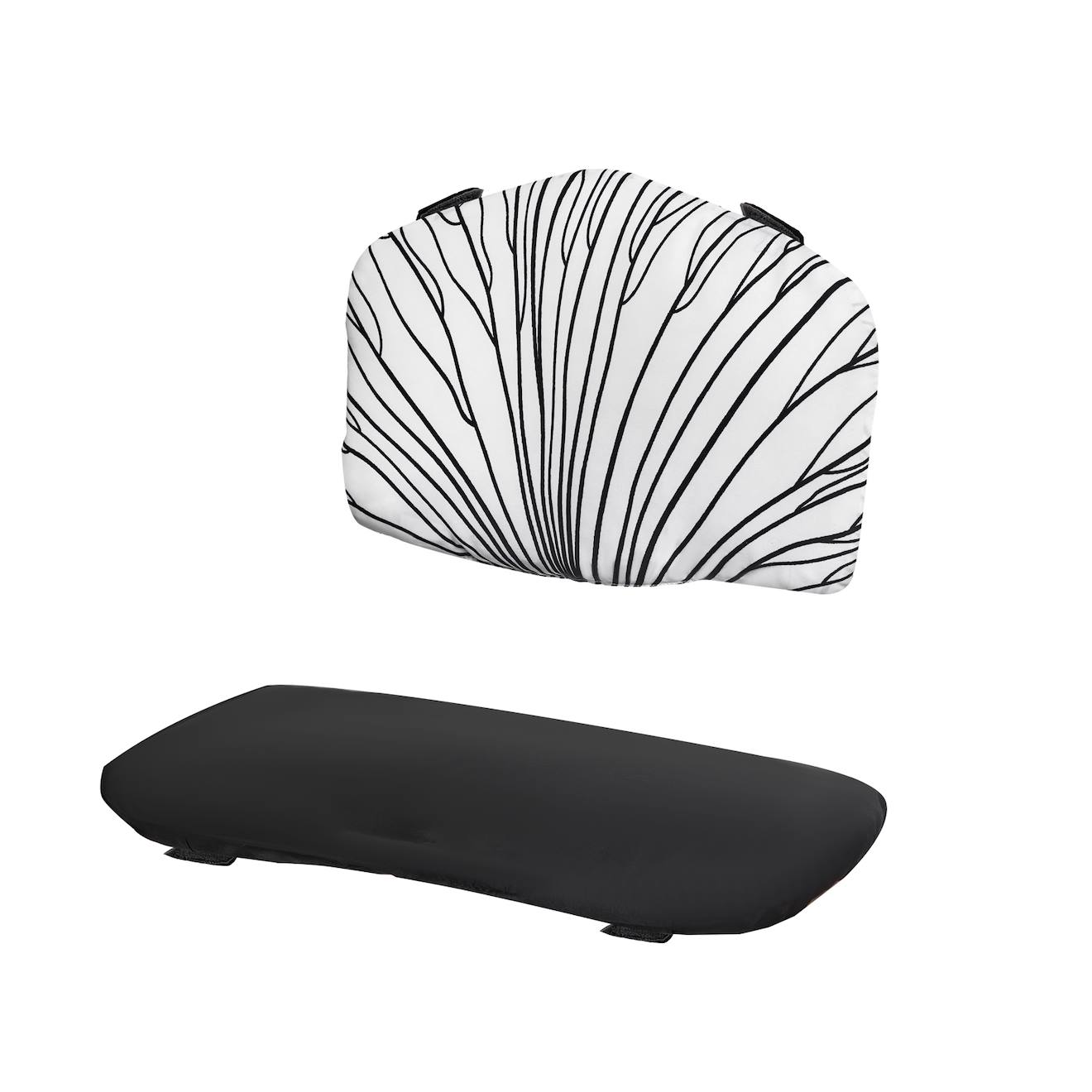Ensemble De Coussins Doux Pour Chaise Haute Noir