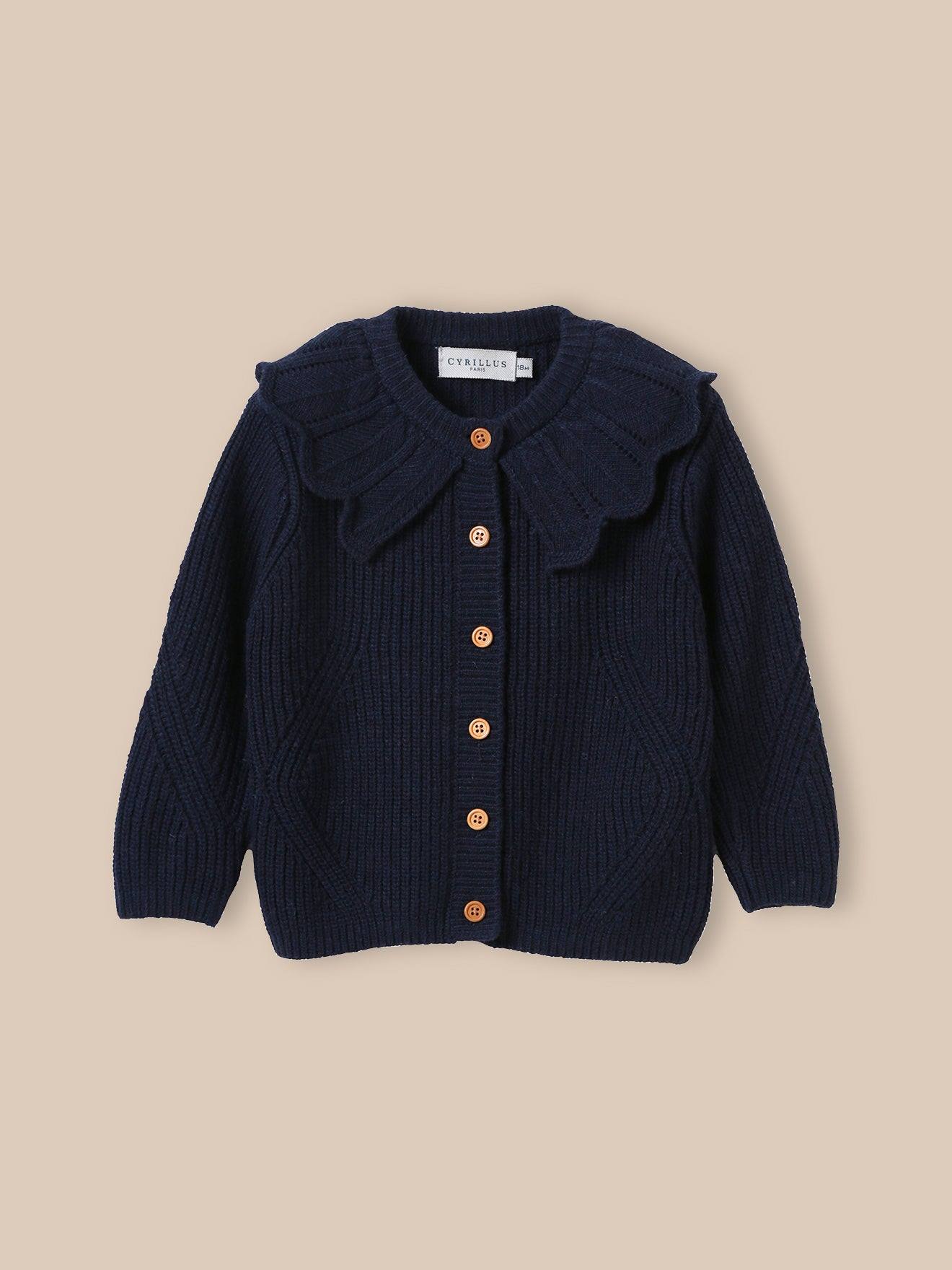 Cardigan en laine bébé marine
