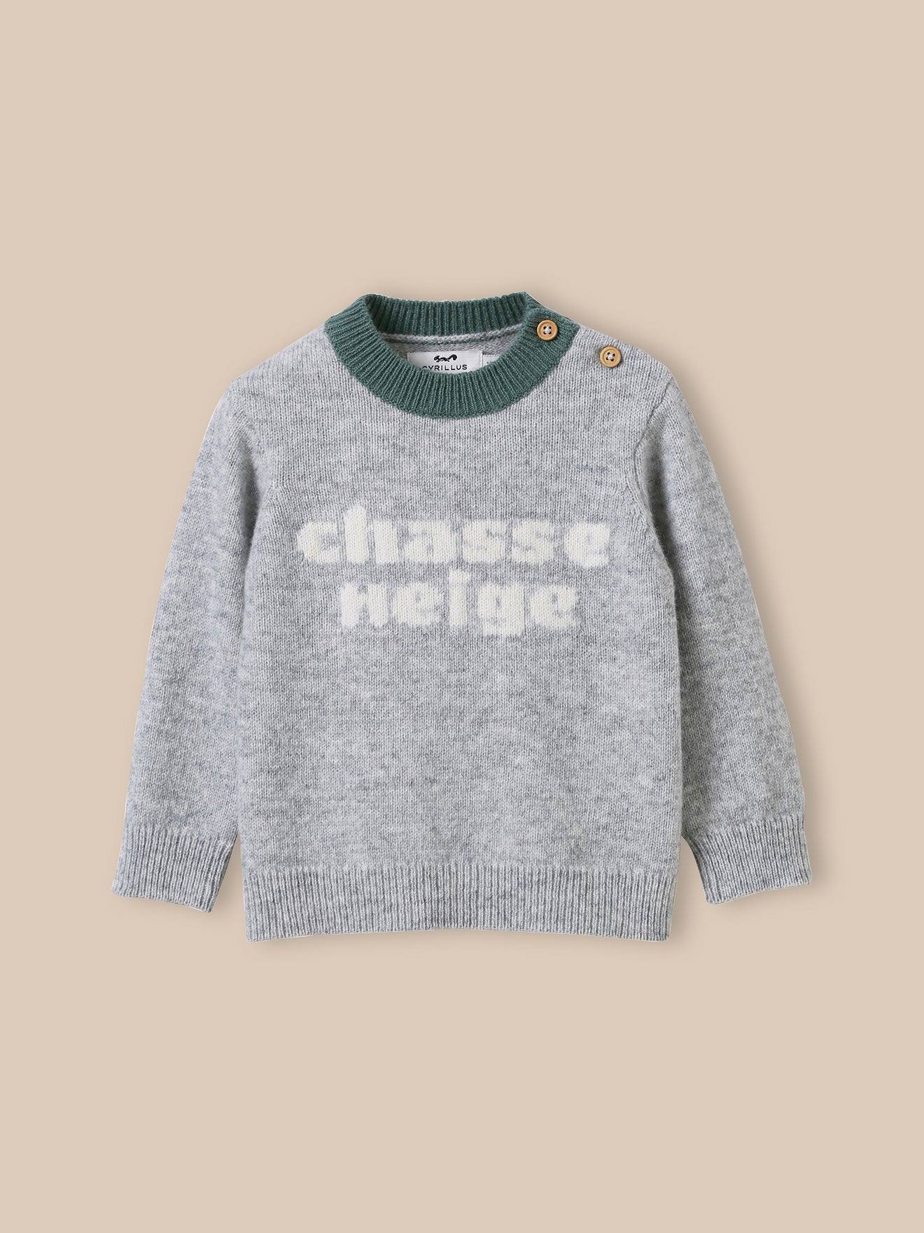 Pull Ours Bébé En Laine Gris Chine